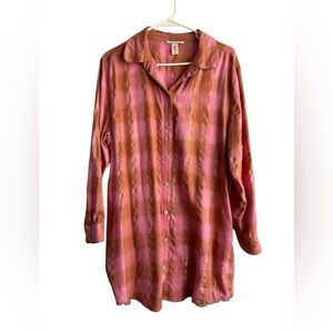 Victorias Secret Flannel Button Down Dress • Size: Large • Used